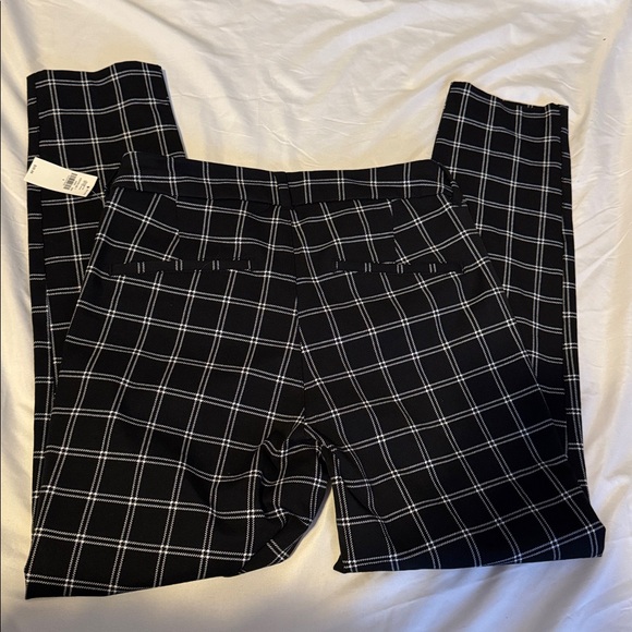 Old Navy Pixie High Rise Plaid Pants Secret Smooth Pockets Trousers Crop NWT - Picture 5 of 6